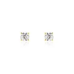 Histoire D'Or Boucles D'oreilles Puces Victoria Or Jaune Diamant