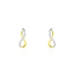 Histoire D'Or Boucles D'oreilles Puces Osanna Or Jaune Diamants