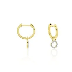 Histoire D'Or Créoles Or Jaune Gaila Diamants