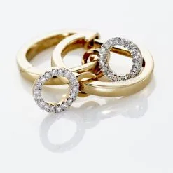 Histoire D'Or Créoles Or Jaune Gaila Diamants -Boucles d'oreilles pendantes Soldes Boutique B3OFJDW667 view2