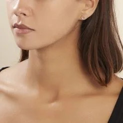 Histoire D'Or Boucles D'oreilles Puces Gisa Jaune Diamant Blanc -Boucles d'oreilles pendantes Soldes Boutique B3OFJDW669 model0