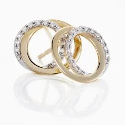 Histoire D'Or Boucles D'oreilles Or Jaune Tresha Diamants -Boucles d'oreilles pendantes Soldes Boutique B3OFJDW672 view2