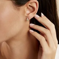 Histoire D'Or Boucles D'oreilles Puces Loubra Or Jaune Emeraude -Boucles d'oreilles pendantes Soldes Boutique B3OFJEV100 model1