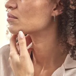 Histoire D'Or Boucles D'oreilles Pendantes Or Jaune Patrocle Emeraude Et Diamants -Boucles d'oreilles pendantes Soldes Boutique B3OFJEV110 model0