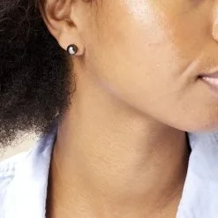 Histoire D'Or Boucles D'oreilles Puces Alper Or Jaune Perle De Culture De Tahiti -Boucles d'oreilles pendantes Soldes Boutique B3OFJHH045 model0