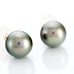 Histoire D'Or Boucles D'oreilles Puces Alper Or Jaune Perle De Culture De Tahiti -Boucles d'oreilles pendantes Soldes Boutique B3OFJHH045 view2