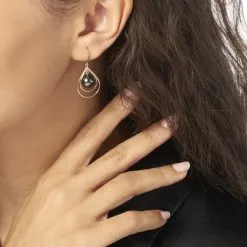 Histoire D'Or Boucles D'oreilles Pendantes Martyna Or Jaune Perle De Tahiti -Boucles d'oreilles pendantes Soldes Boutique B3OFJHH050 model0