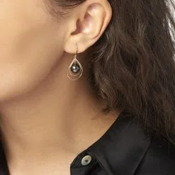 Histoire D'Or Boucles D'oreilles Pendantes Martyna Or Jaune Perle De Tahiti -Boucles d'oreilles pendantes Soldes Boutique B3OFJHH050 model1