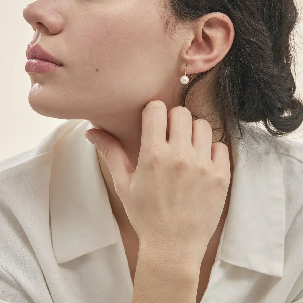 Histoire D'Or Boucles D'oreilles Pendantes Akoya Or Jaune Perle De Culture D'akoya 4 Histoire D'Or Boucles D'oreilles Pendantes Akoya Or Jaune Perle De Culture D'akoya – Image 4