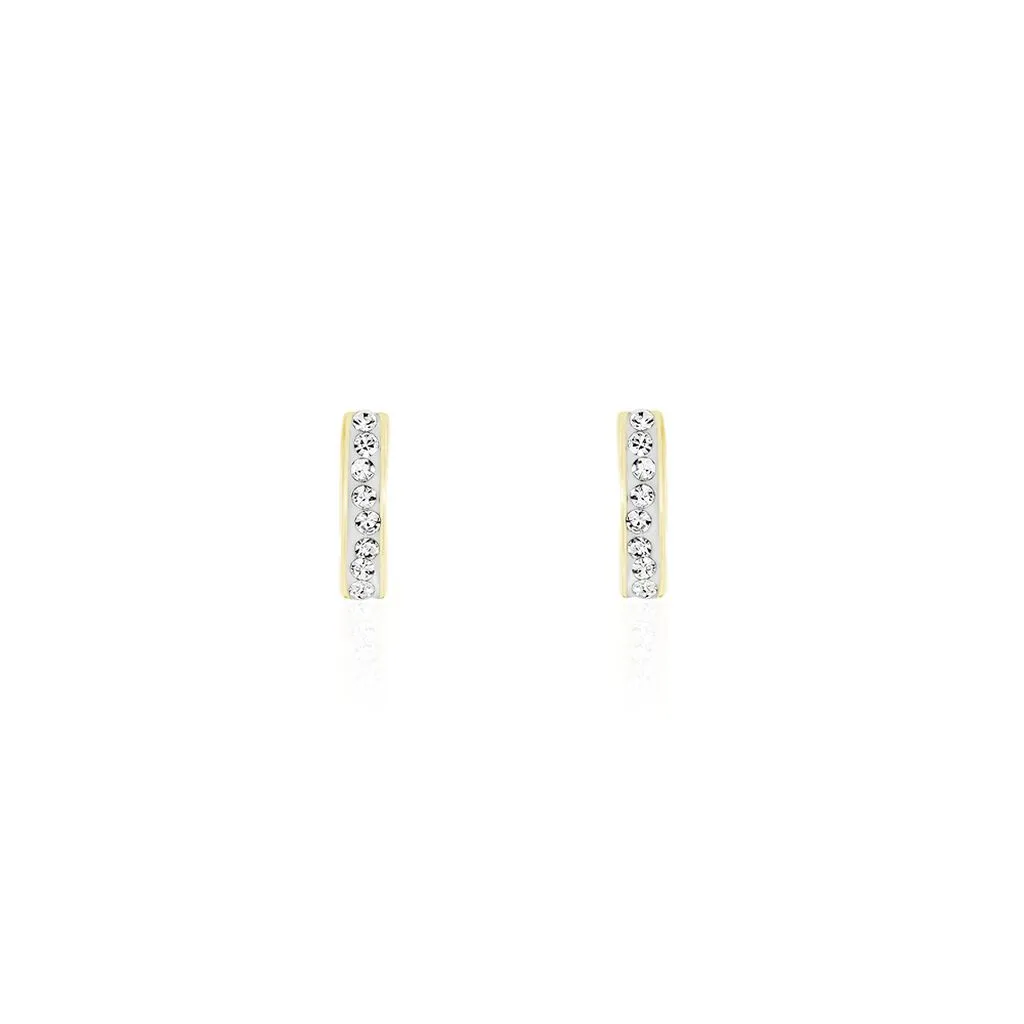 Histoire D'Or Boucles D'oreilles Puces Youssa Barrettes Or Jaune Strass 1 Histoire D'Or Boucles D'oreilles Puces Youssa Barrettes Or Jaune Strass