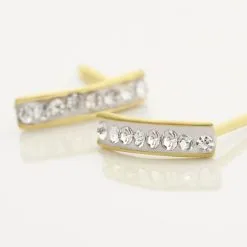 Histoire D'Or Boucles D'oreilles Puces Youssa Barrettes Or Jaune Strass 6 Histoire D'Or Boucles D'oreilles Puces Youssa Barrettes Or Jaune Strass -Boucles d'oreilles pendantes Soldes Boutique B3OFJPW290 view2