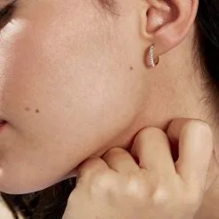 Histoire D'Or Créoles Sandrine Or Jaune Strass -Boucles d'oreilles pendantes Soldes Boutique B3OFJPW329 model0