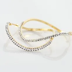 Histoire D'Or Créoles Honey Or Jaune Strass -Boucles d'oreilles pendantes Soldes Boutique B3OFJPW373 view2