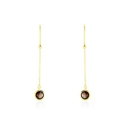 Histoire D'Or Boucles D'oreilles Pendantes Arenale Or Jaune Quartz