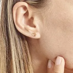 Histoire D'Or Boucles D'oreilles Puces Martella Or Jaune Rubis -Boucles d'oreilles pendantes Soldes Boutique B3OFJRR119 model0