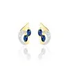 Histoire D'Or Boucles D'oreilles Puces Sakina Or Jaune Saphir Et Diamant Et Divers