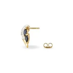 Histoire D'Or Boucles D'oreilles Puces Sakina Or Jaune Saphir Et Diamant Et Divers -Boucles d'oreilles pendantes Soldes Boutique B3OFJSB002 view2