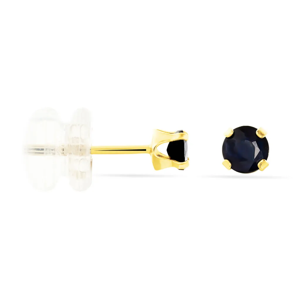 Histoire D'Or Boucles D'oreilles Puces Elea Serti Griffe Or Jaune Saphir 2 Histoire D'Or Boucles D'oreilles Puces Elea Serti Griffe Or Jaune Saphir – Image 2