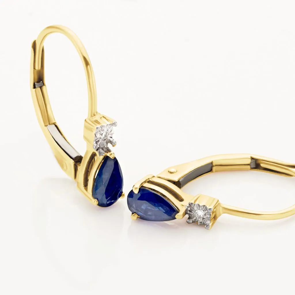 Histoire D'Or Boucles D'oreilles Pendantes Blossom Saphir 3 Histoire D'Or Boucles D'oreilles Pendantes Blossom Saphir – Image 3