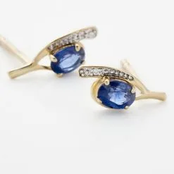 Histoire D'Or Bijoux D'oreilles Emotion Or Jaune Saphir Diamant 6 Histoire D'Or Bijoux D'oreilles Emotion Or Jaune Saphir Diamant -Boucles d'oreilles pendantes Soldes Boutique B3OFJSB277 view2