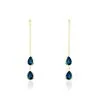 Histoire D'Or Boucles D'oreilles Pendantes Or Jaune Carlyn Topaze