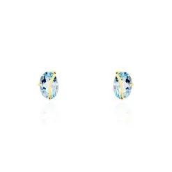 Histoire D'Or Boucles D'oreilles Puces Prudencia Or Jaune Topaze