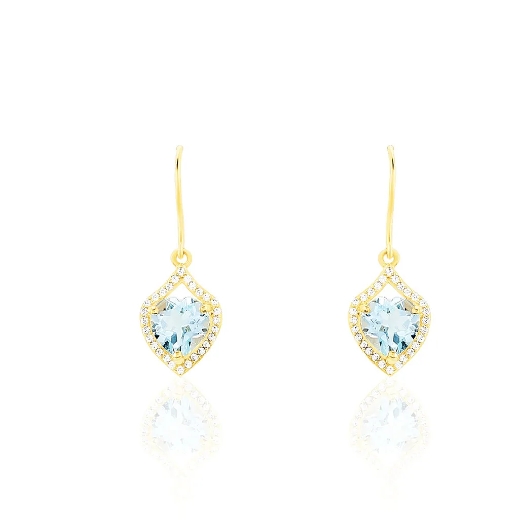 Histoire D'Or Boucles D'oreilles Pendantes Rosaline Or Jaune Topaze Et Oxyde 1 Histoire D'Or Boucles D'oreilles Pendantes Rosaline Or Jaune Topaze Et Oxyde