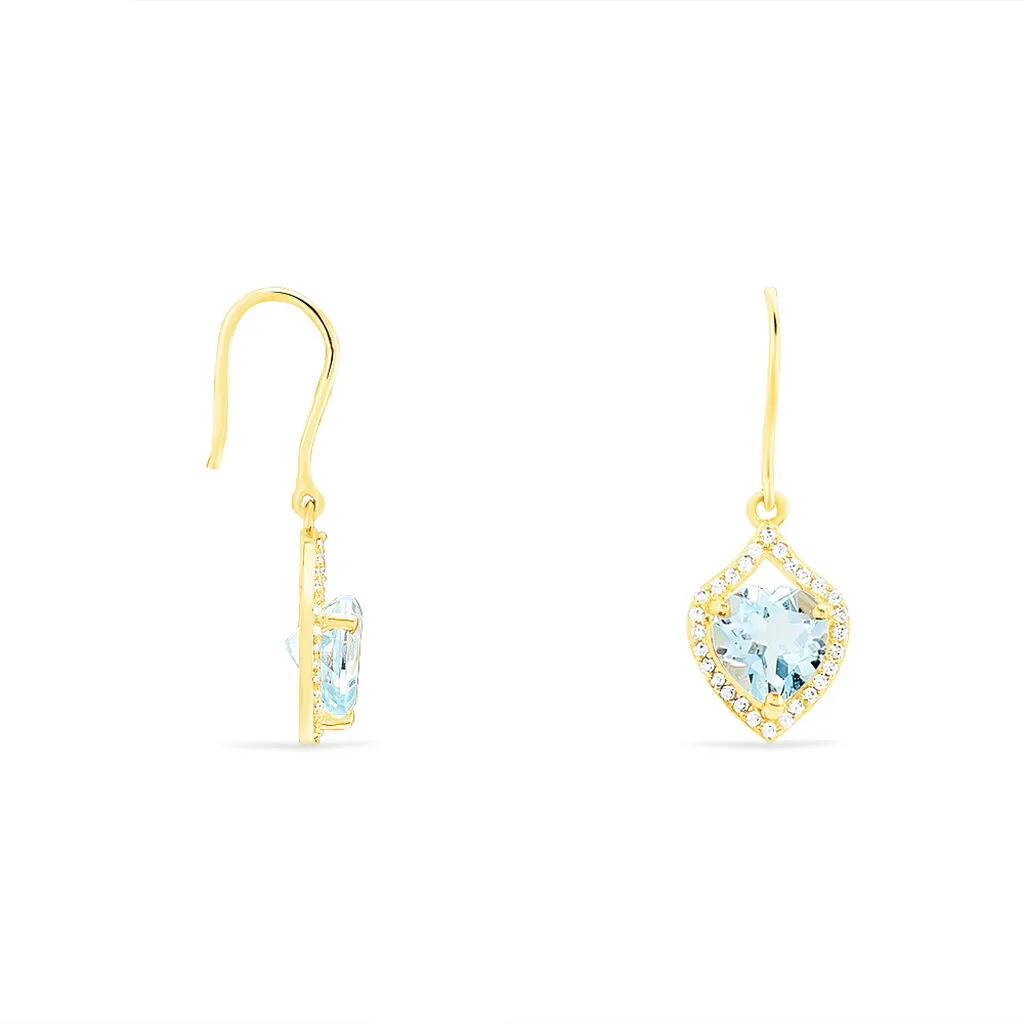 Histoire D'Or Boucles D'oreilles Pendantes Rosaline Or Jaune Topaze Et Oxyde 2 Histoire D'Or Boucles D'oreilles Pendantes Rosaline Or Jaune Topaze Et Oxyde – Image 2