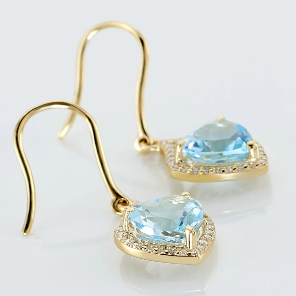 Histoire D'Or Boucles D'oreilles Pendantes Rosaline Or Jaune Topaze Et Oxyde 3 Histoire D'Or Boucles D'oreilles Pendantes Rosaline Or Jaune Topaze Et Oxyde – Image 3