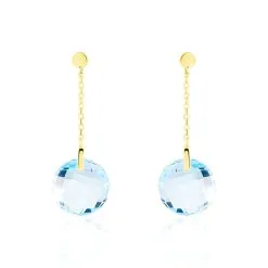 Histoire D'Or Boucles D'oreilles Pendantes Ludmille Or Jaune Topaze