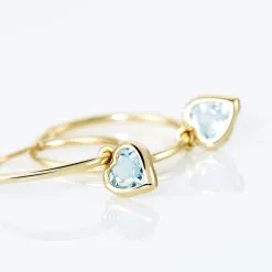 Histoire D'Or Créoles Marsie Coeur Or Jaune Topaze -Boucles d'oreilles pendantes Soldes Boutique B3OFJTB354 view2