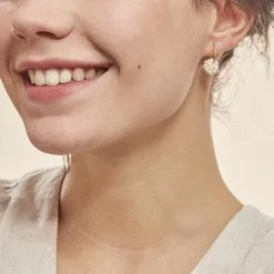 Histoire D'Or Créoles Adon Semi-baroques Or Jaune Perle De Culture -Boucles d'oreilles pendantes Soldes Boutique B3OFJU2012 model1