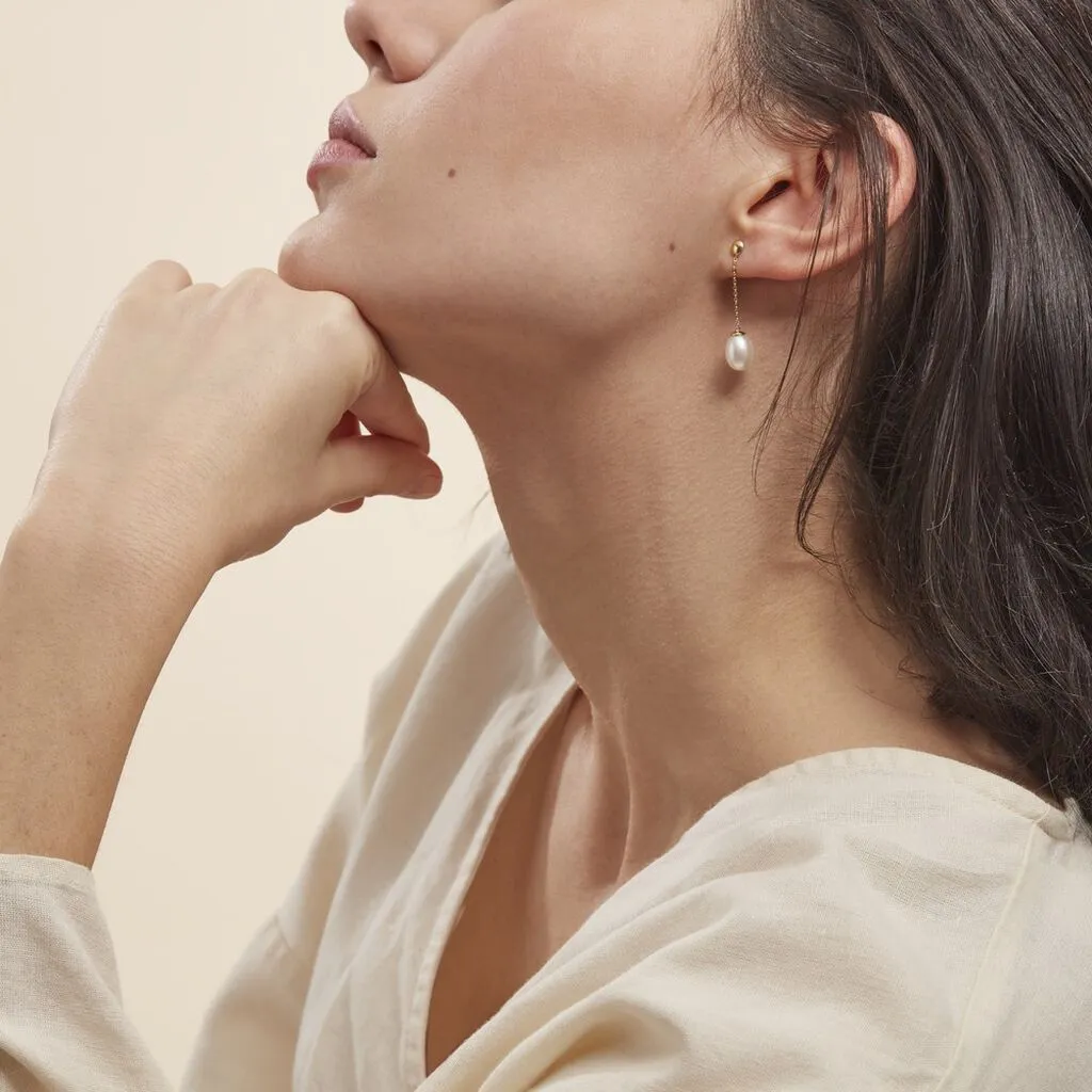 Histoire D'Or Boucles D'oreilles Pendantes Valera Or Jaune Perle De Culture 4 Histoire D'Or Boucles D'oreilles Pendantes Valera Or Jaune Perle De Culture – Image 4