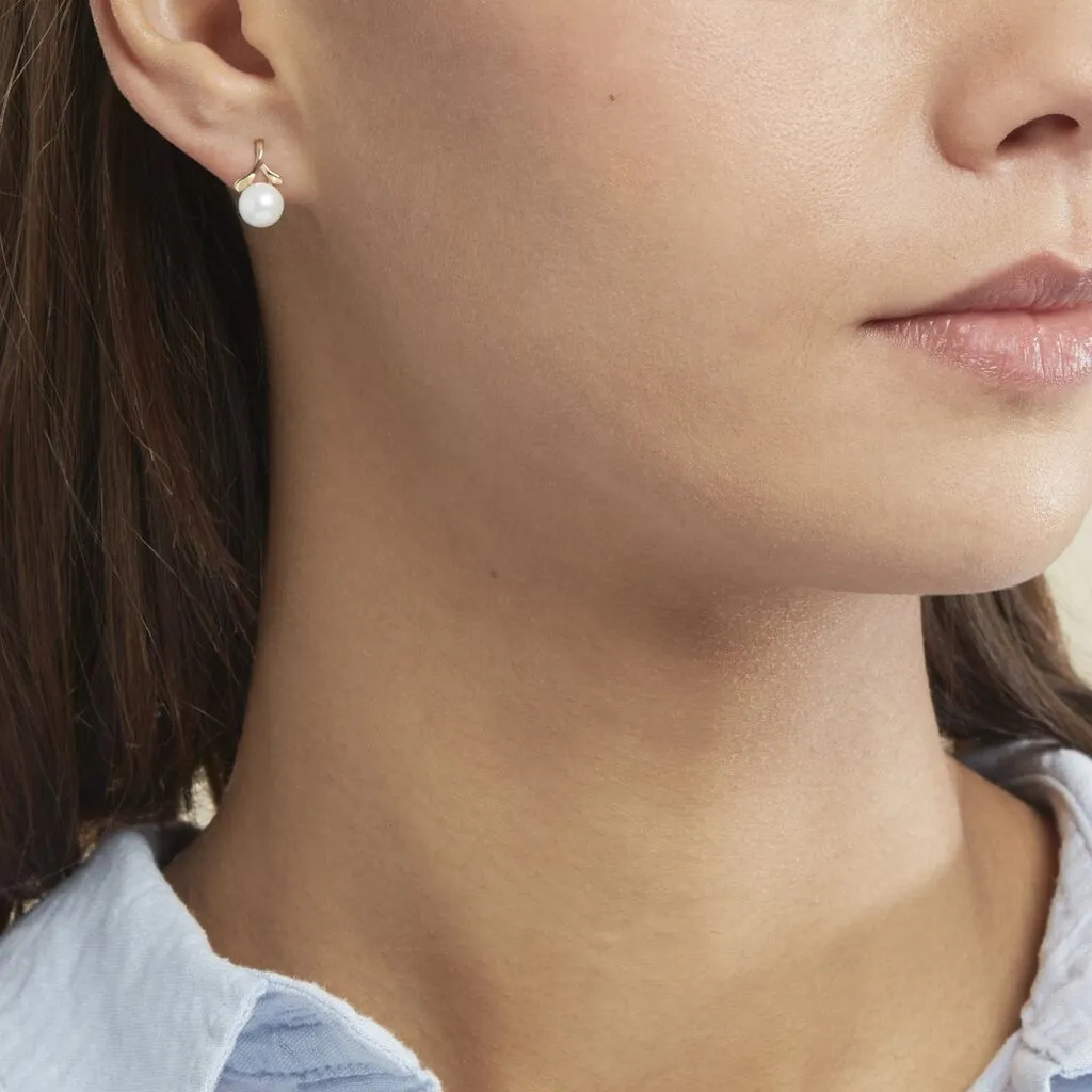 Histoire D'Or Boucles D'oreilles Pendantes Campanule Or Jaune Perle De Culture 4 Histoire D'Or Boucles D'oreilles Pendantes Campanule Or Jaune Perle De Culture – Image 4