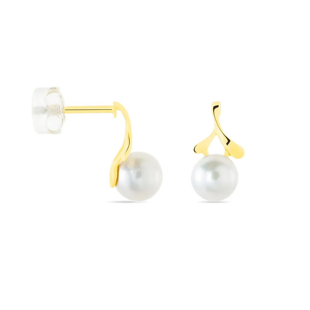 Histoire D'Or Boucles D'oreilles Pendantes Campanule Or Jaune Perle De Culture 2 Histoire D'Or Boucles D'oreilles Pendantes Campanule Or Jaune Perle De Culture – Image 2