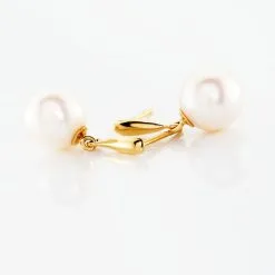 Histoire D'Or Boucles D'oreilles Pendantes Sibylle Or Jaune Perle De Culture -Boucles d'oreilles pendantes Soldes Boutique B3OFJU2214 view2