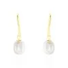 Histoire D'Or Boucles D'oreilles Pendantes Baroque Or Jaune Perle De Culture