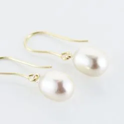 Histoire D'Or Boucles D'oreilles Pendantes Baroque Or Jaune Perle De Culture -Boucles d'oreilles pendantes Soldes Boutique B3OFJU2237 view2