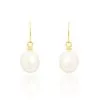 Histoire D'Or Boucles D'oreilles Pendantes Baroque Or Jaune Perle De Culture
