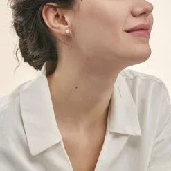 Histoire D'Or Boucles D'oreilles Puces Aloys Or Jaune Perle De Culture -Boucles d'oreilles pendantes Soldes Boutique B3OFJU2244 model0