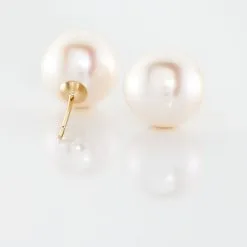 Histoire D'Or Boucles D'oreilles Puces Suki Or Jaune Perle De Culture -Boucles d'oreilles pendantes Soldes Boutique B3OFJU2331 view2