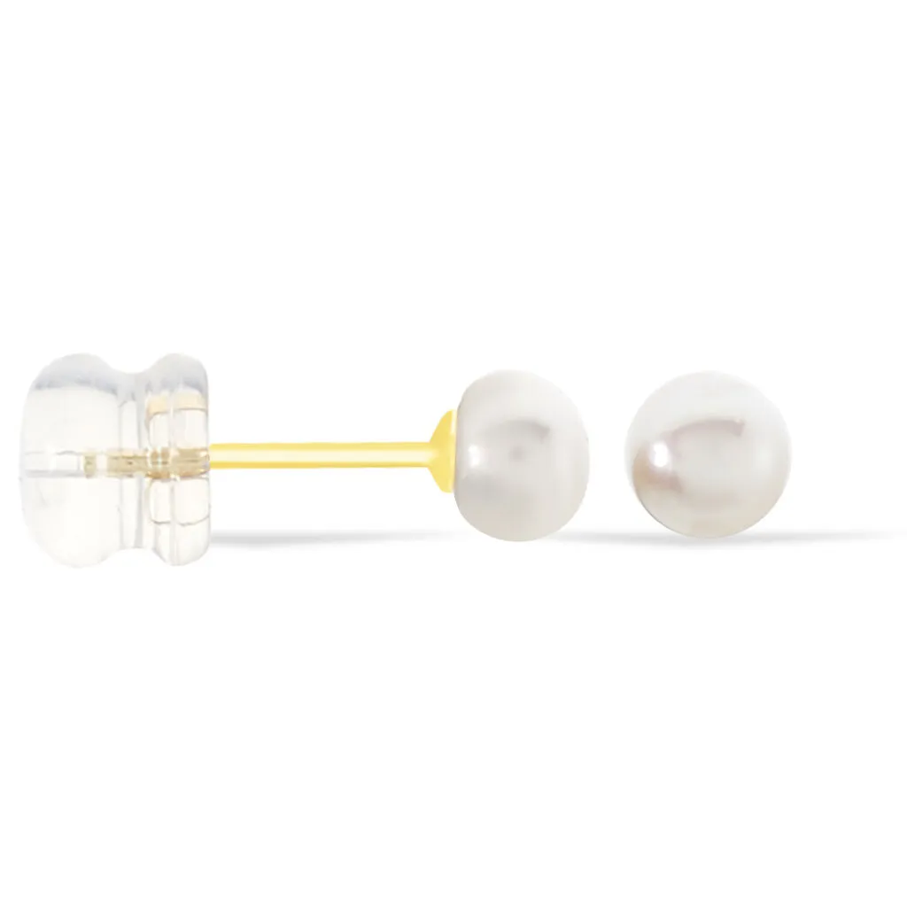 Histoire D'Or Boucles D'oreilles Puces Kesya Nacres Bouton Or Jaune Perle De Culture 2 Histoire D'Or Boucles D'oreilles Puces Kesya Nacres Bouton Or Jaune Perle De Culture – Image 2