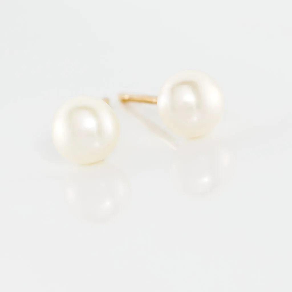 Histoire D'Or Boucles D'oreilles Puces Kesya Nacres Bouton Or Jaune Perle De Culture 3 Histoire D'Or Boucles D'oreilles Puces Kesya Nacres Bouton Or Jaune Perle De Culture – Image 3