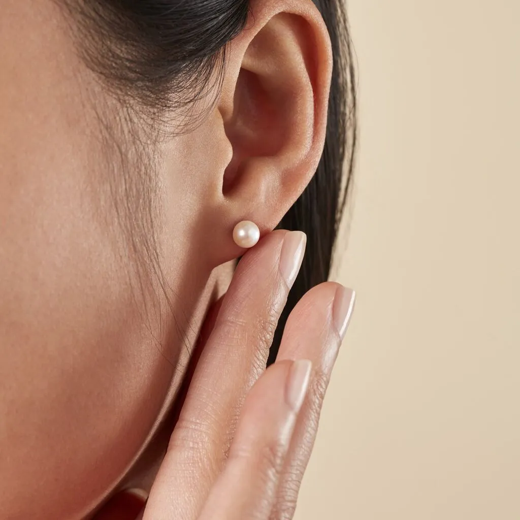 Histoire D'Or Boucles D'oreilles Puces Suki Rondes Nacres Or Jaune Perle De Culture 5 Histoire D'Or Boucles D'oreilles Puces Suki Rondes Nacres Or Jaune Perle De Culture – Image 5