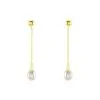 Histoire D'Or Boucles D'oreilles Pendantes Adriette Or Jaune Perle De Culture