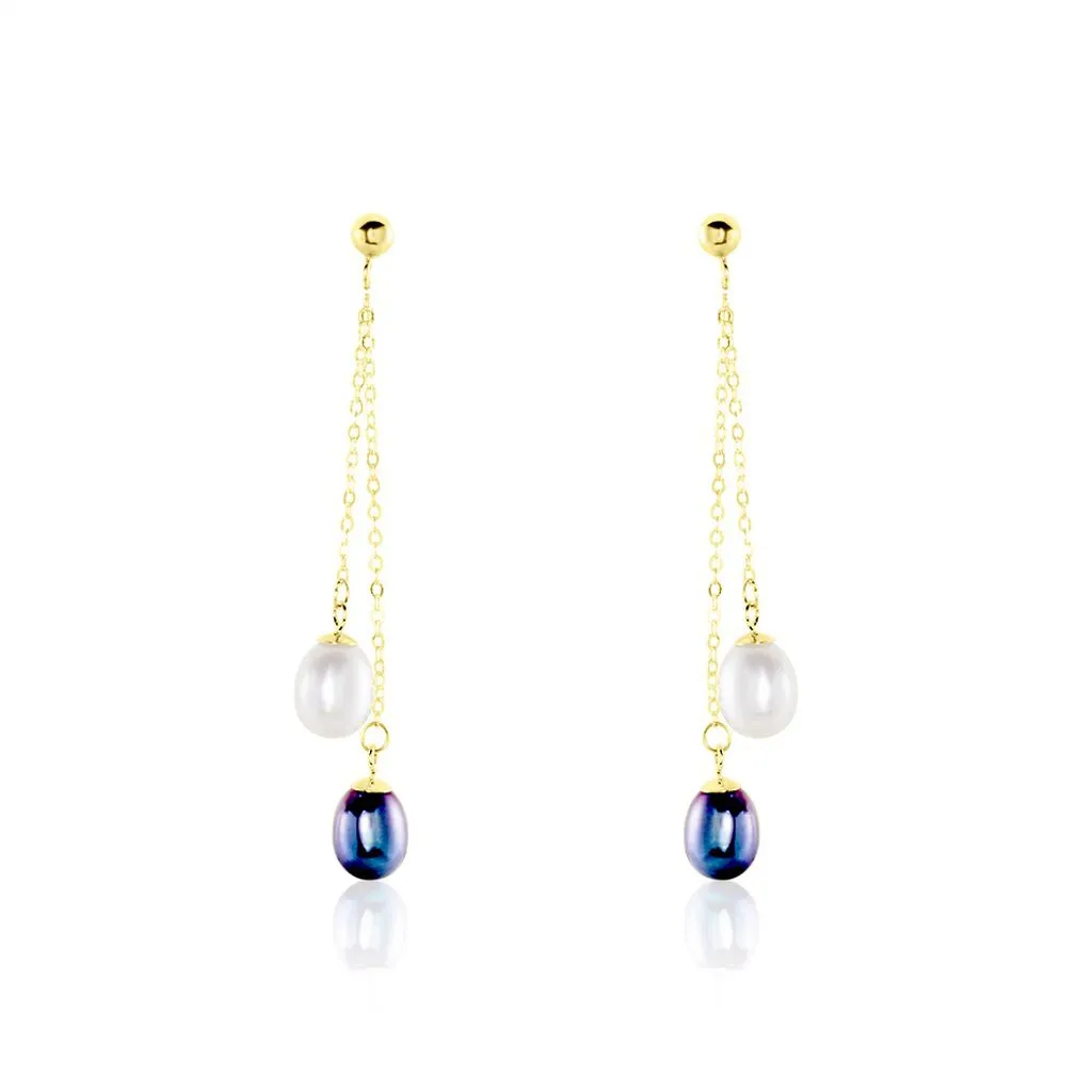 Histoire D'Or Boucles D'oreilles Pendantes Or Jaune Brayann Perles De Culture 1 Histoire D'Or Boucles D'oreilles Pendantes Or Jaune Brayann Perles De Culture