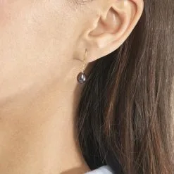 Histoire D'Or Boucles D'oreilles Pendantes Severiane Or Jaune Perle De Culture -Boucles d'oreilles pendantes Soldes Boutique B3OFJUH004 model1