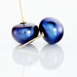 Histoire D'Or Boucles D'oreilles Puces Micaelle Teintees Or Jaune Perle De Culture -Boucles d'oreilles pendantes Soldes Boutique B3OFJUN014 view2