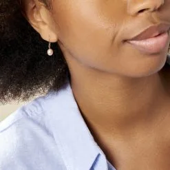 Histoire D'Or Boucles D'oreilles Pendantes Baroque Or Jaune Perle De Culture -Boucles d'oreilles pendantes Soldes Boutique B3OFJUS013 model0