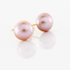 Histoire D'Or Boucles D'oreilles Puces Ursulina Or Jaune Perle De Culture -Boucles d'oreilles pendantes Soldes Boutique B3OFJUS018 view2